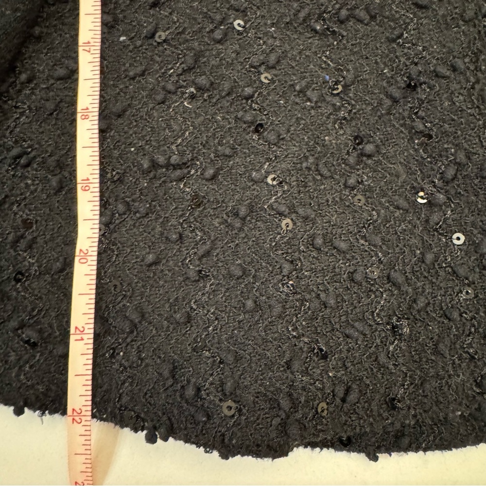 Anthropologie Deletta black boucle sequin peplum half sleeve sweater top S - Picture 12 of 14